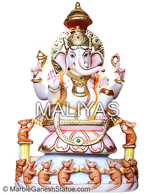 Exquisite Ganesha from White Marble