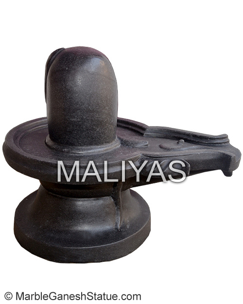 Black marble Stone Shiva Linga