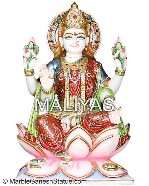 White Marble Laxmi Statue