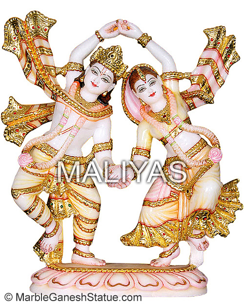 Dancing radha krishna statue