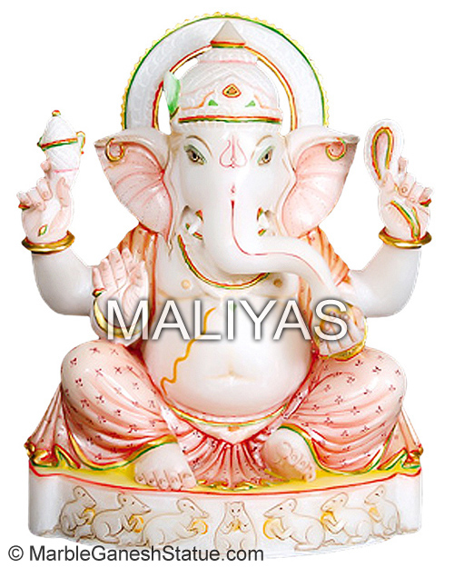 Ganesh Statue from white marble