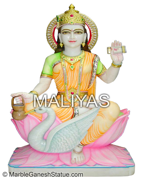 Goddess Marble Gayatri Statues