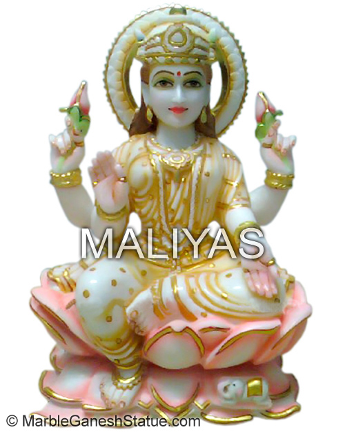 Laxmi Statue Sitting on Lotus