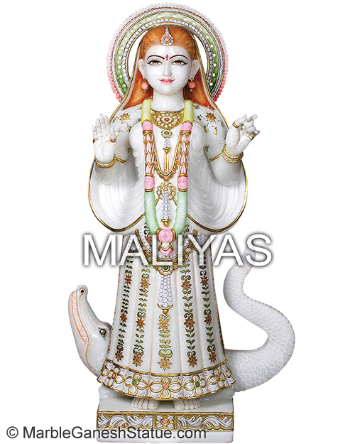 Maa Khodiyar Marble Statue