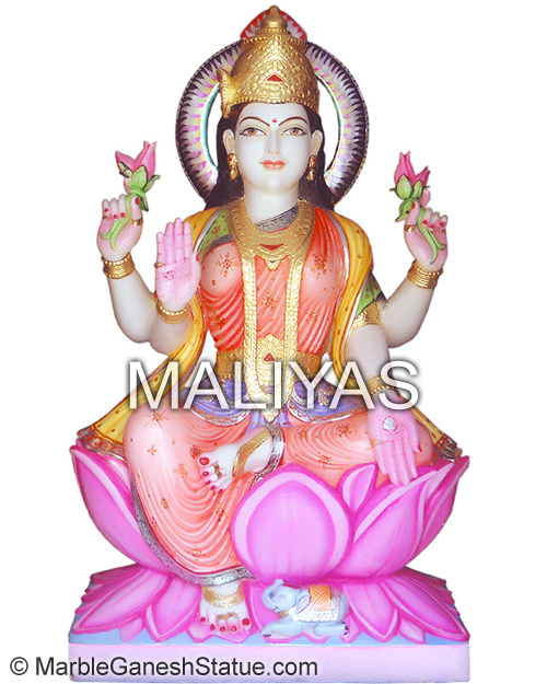 Makrana Marble Laxmi Maa Statue