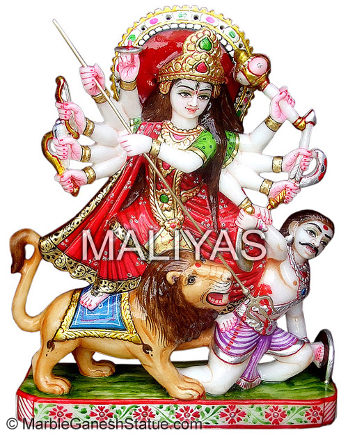 Marble Bengali Durga Statue
