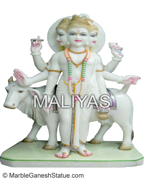 Marble Dattatreya Statue