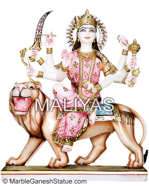 Marble Durga Mata Moorti