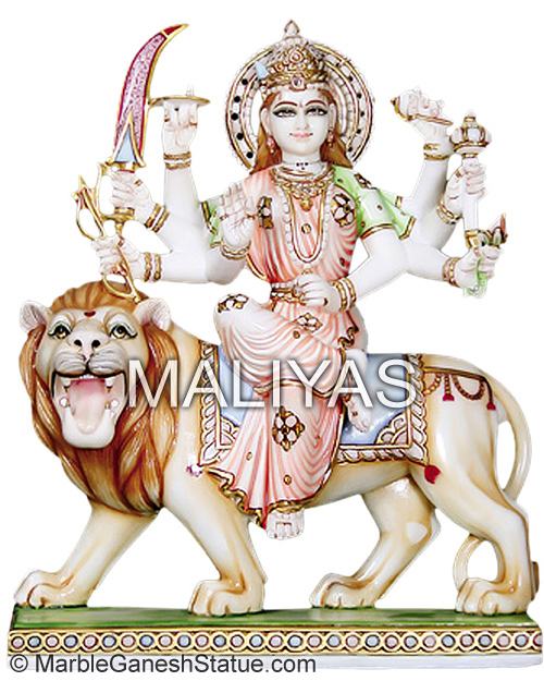 Marble Durga Mata Statue