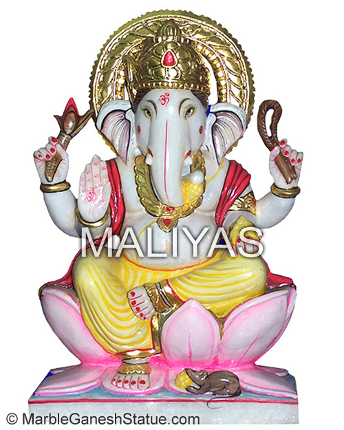 Indian Marble Ganesh Statue