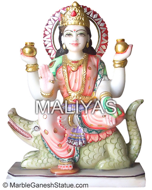 Marble Ganga Mata Moorti