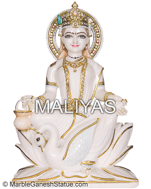 Marble Gayatri Mata Statue