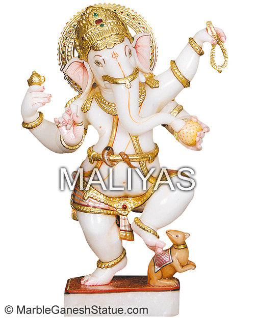 Marble Dancing Ganesh Murti