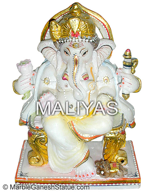 Beautiful Ganesha from Spotless White Marble