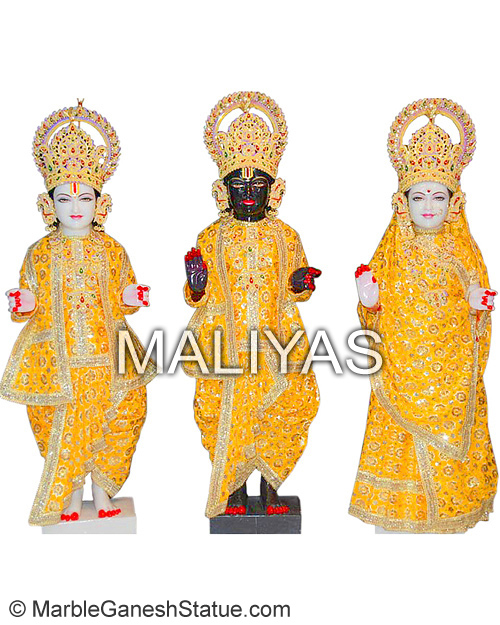 Marble Iskcon Ram Darbar statues