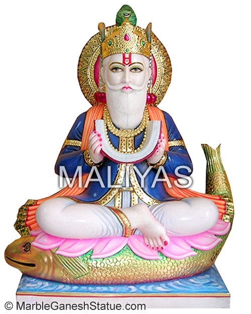Marble Jhulelal Statue