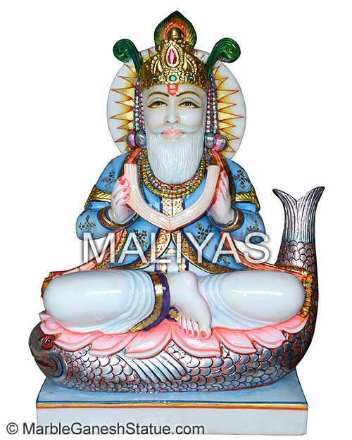 Marble Jhulelala Moorti