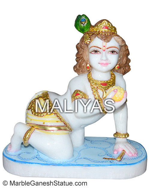 Marble Laddu Gopal Statue