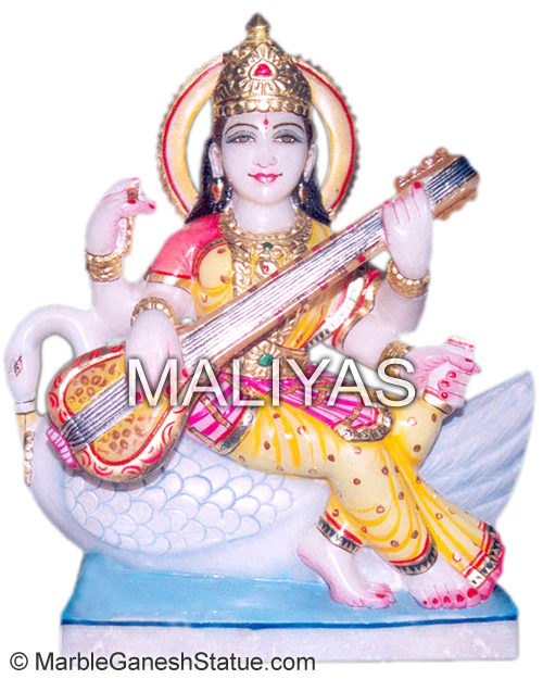 Marble Maa Saraswati Statue