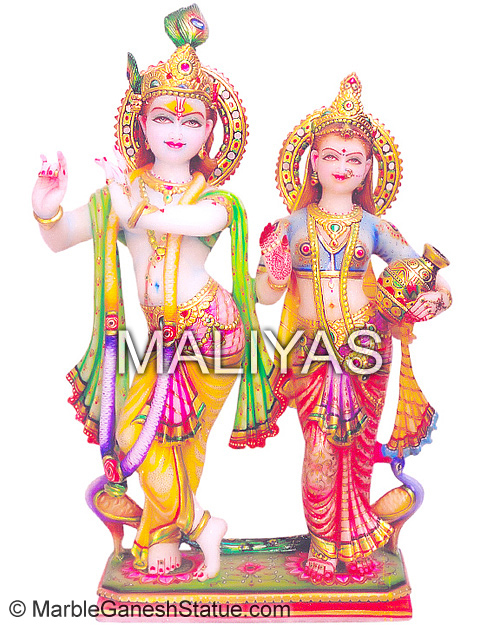 Marble Radha Krishna Murti