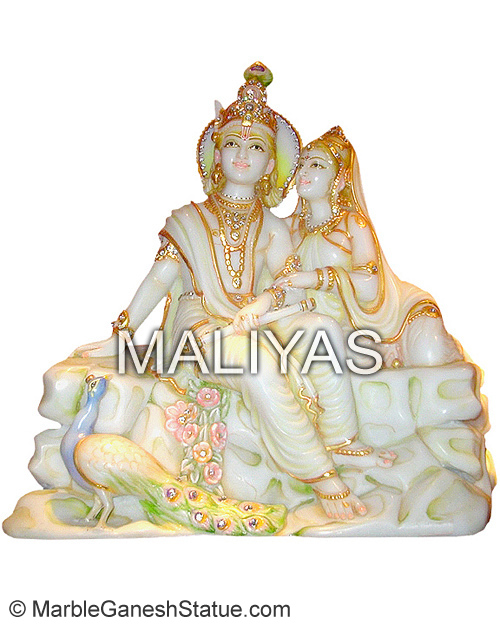 Marble Radha Krishna Statue