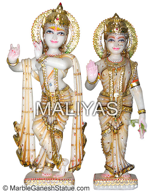 Marble Radha Krishna Statues