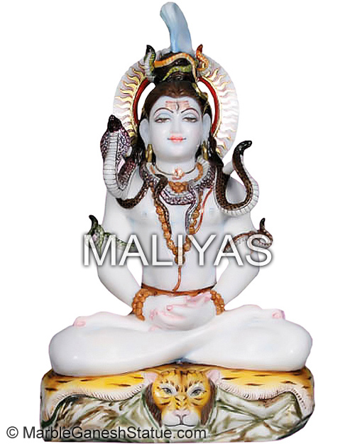Marble Shiva God Statue