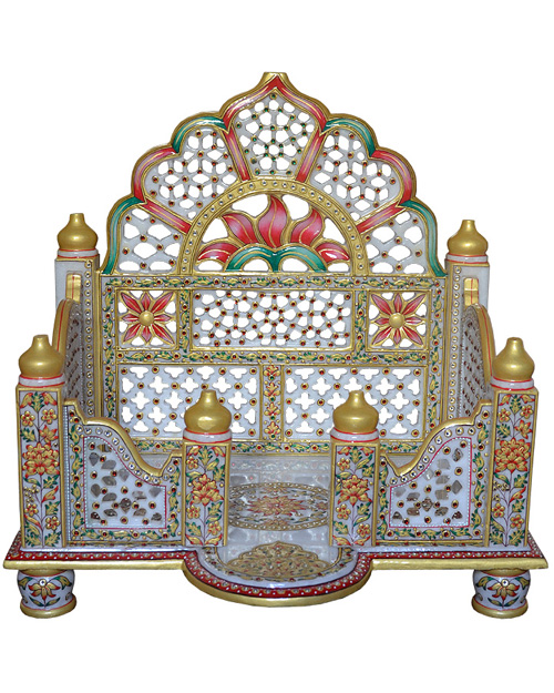 Marble Singhasan with Painting