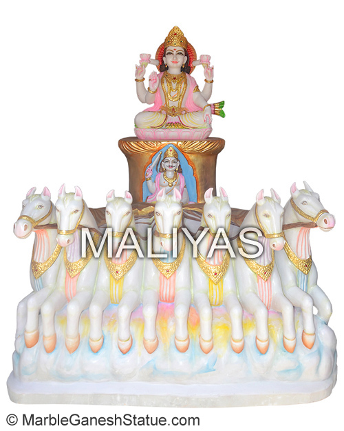 Marble Surya Dav Statue