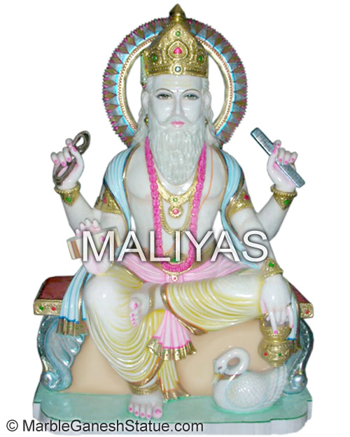 Marble Vishwakarma Statue