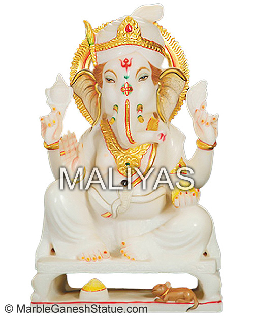 Religious Ganesha Marble Statue