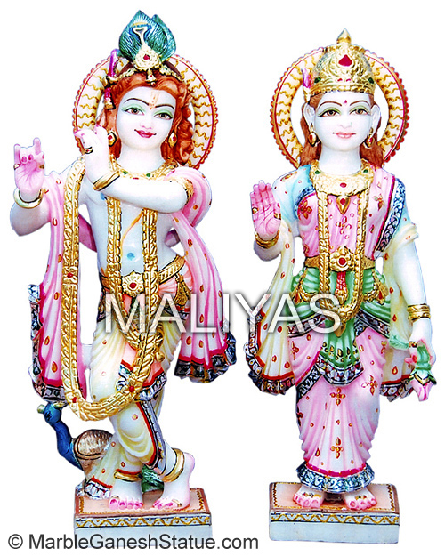 Shree Radha Krishna Marble Statue