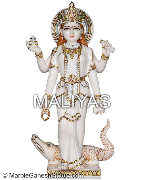 Standing Ganga Mata Statue