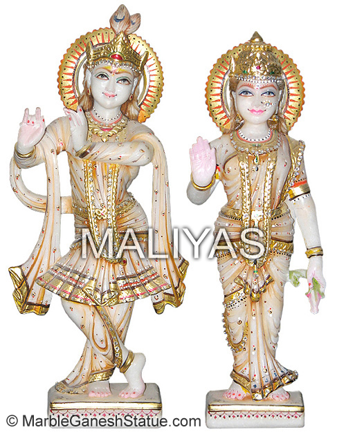 Statue Marble Radha Krishna