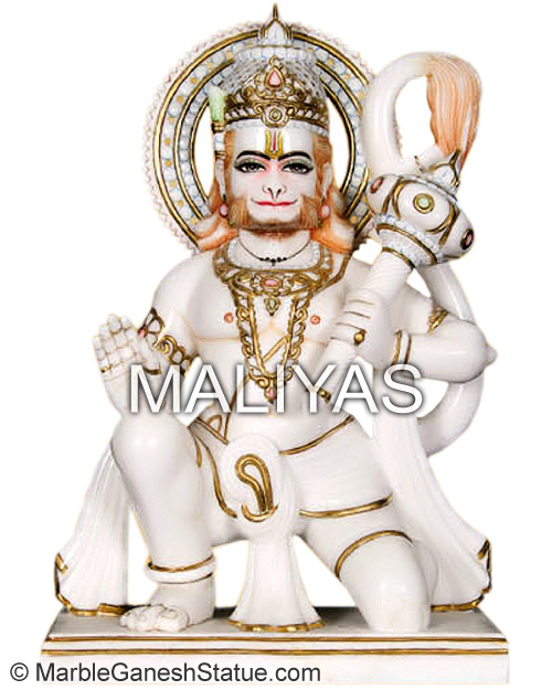 White Hanuman Ji Statue