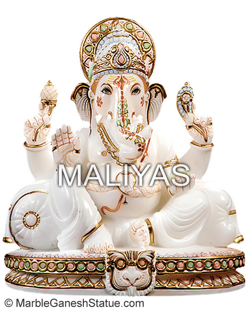 White Marble Ganesha