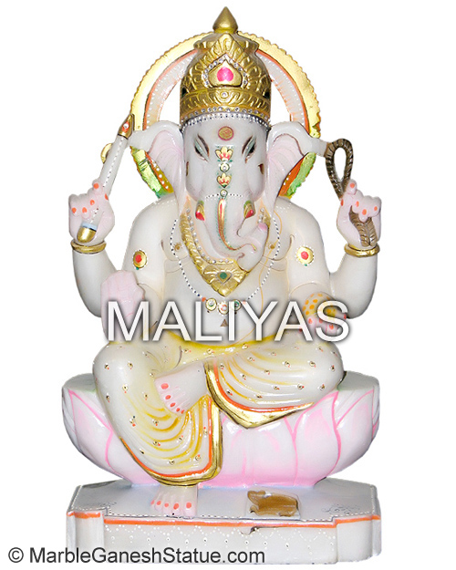 White Marble Ganesha Moorti