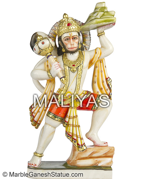 White Marble Hanuman Statue