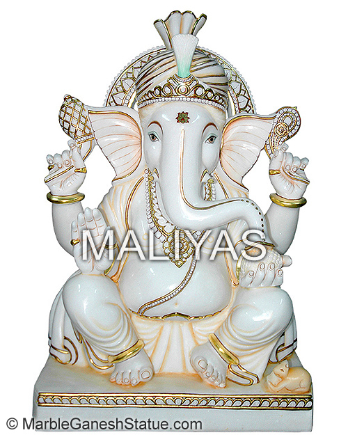 White Marble Murti Ganesh
