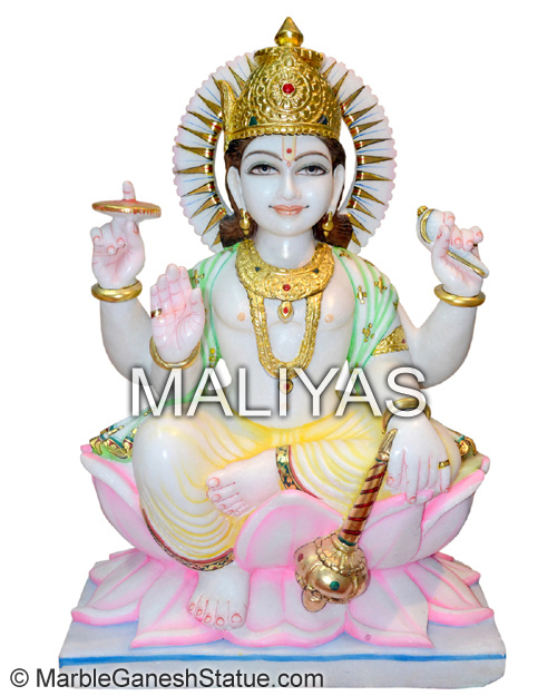 White Marble Narayan Statue