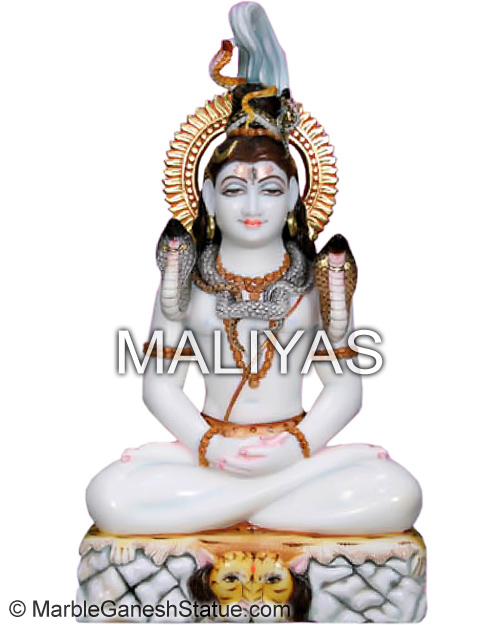White Marble Shankar Statue