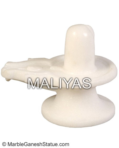 White Marble Shiv Ling Murti