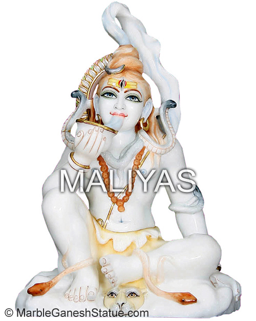 White Marble Shiva Statue