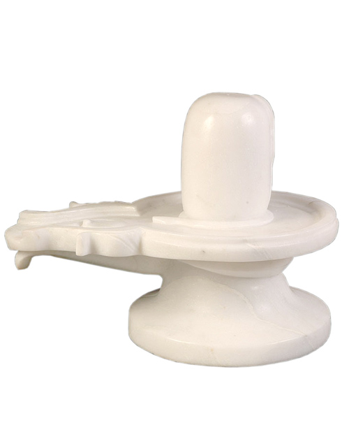 White Marble Shivlingm