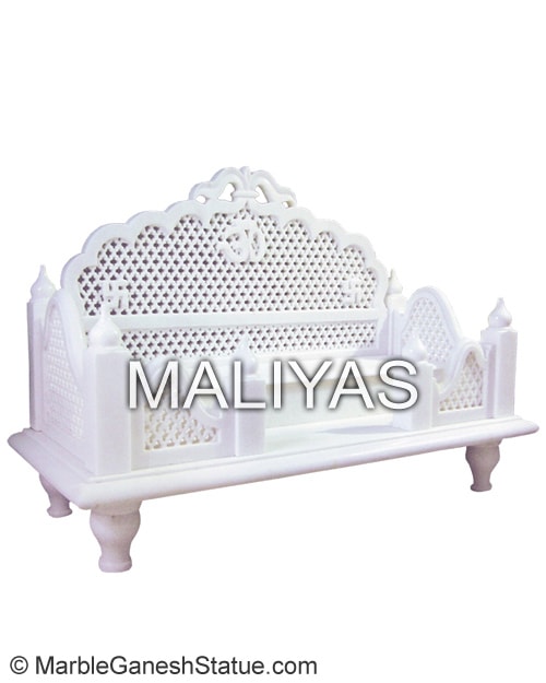 White Marble Singhasan