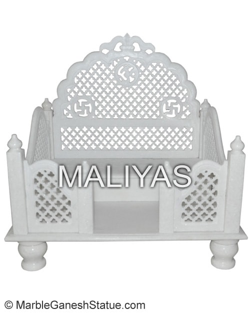 White Marble Singhasan