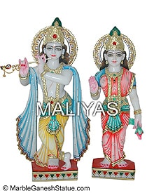 Marble God Radha Krishna Statue
