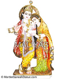 Marble Idol Radha Krishna Statue