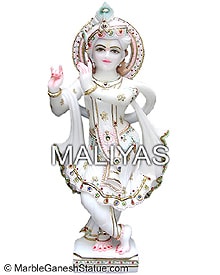 Religious Marble Statue Radha Krishna