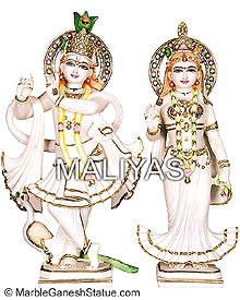 Marble Radha Krishna Moorti